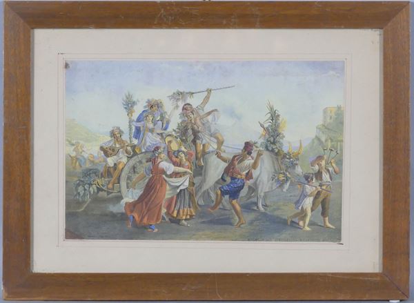 &quot;Neapolitan Tarantella&quot; color print