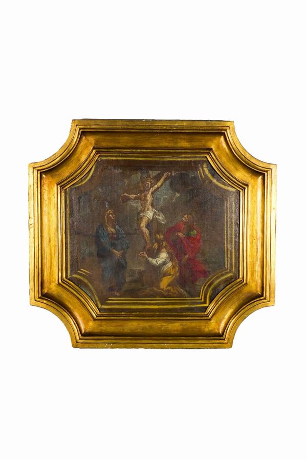 Scuola Napoletana Fine XVII Secolo - &quot;Crucifixion&quot;