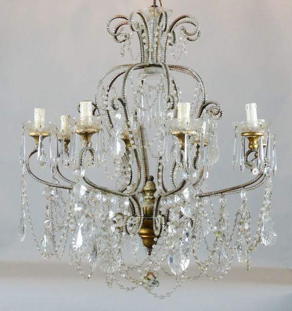 Lampadario a mongolfiera  - Asta Asta a Tempo - Arredamento, Argenti, Porcellane Meissen, Miscellanea e Lampadari - Gelardini Aste Casa d'Aste Roma