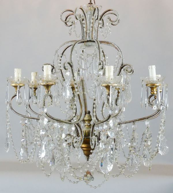 Lampadario a mongolfiera  - Asta Asta a Tempo - Arredamento, Argenti, Porcellane Meissen, Miscellanea e Lampadari - Gelardini Aste Casa d'Aste Roma