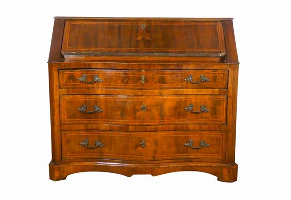 Neapolitan flap of Louis XV line in walnut
