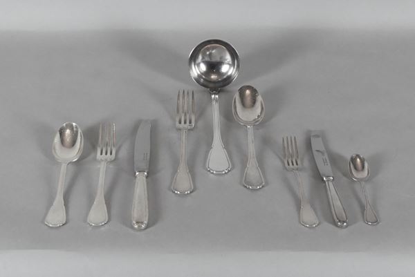Sambonet cutlery set in silver metal (82 pcs)