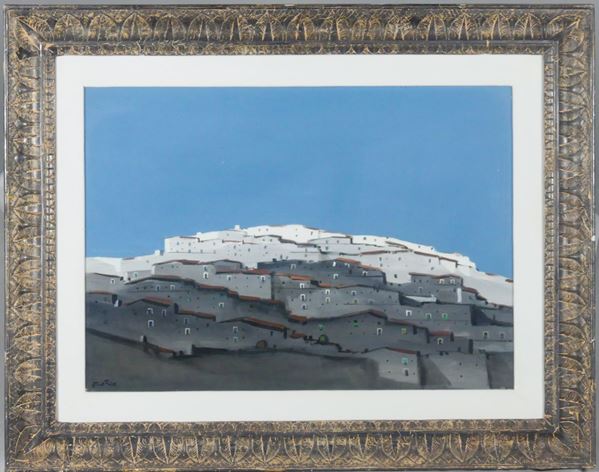 Enotrio Pugliese - &quot;Calabrian landscape&quot;. Signed