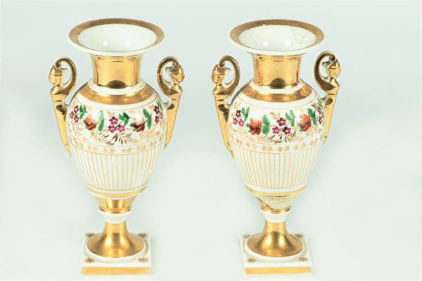 Pair of small porcelain vases