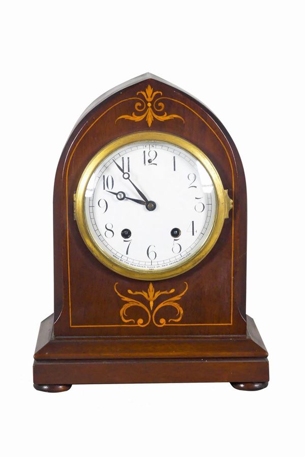 American mahogany table clock