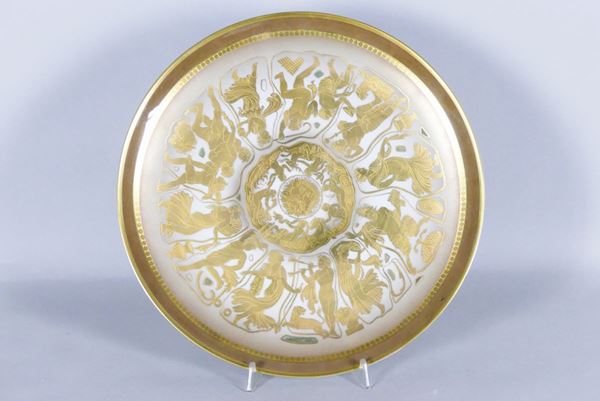 &quot;Baccanale&quot; wall plate in Morbelli Arte porcelain