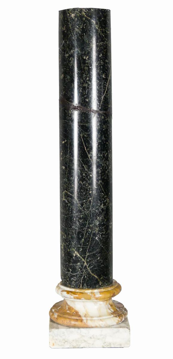 Ancient round marble column