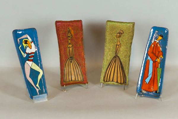 Four &quot;Ballerine e pretino&quot; plaques