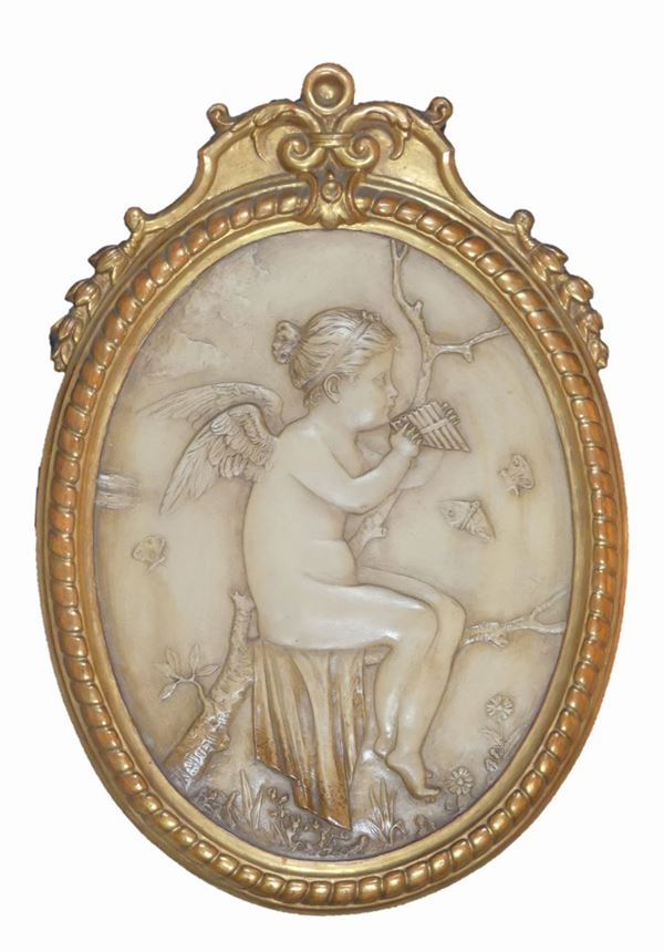 Large oval high-relief &quot;Neoclassical allegory&quot;