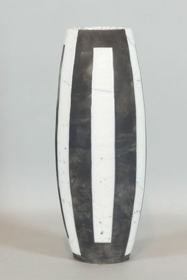 Vaso Anni &#39;60 in ceramica a disegni geometrici