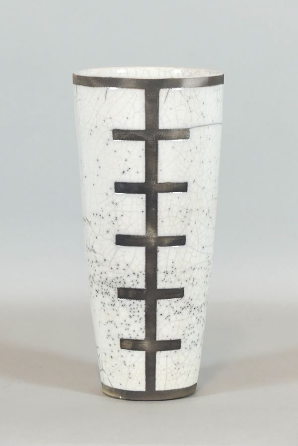 1960s vase in ceramic with geometric designs
