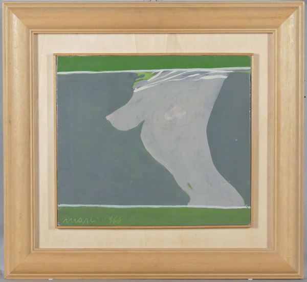 Pittore Contemporaneo - &quot;Nude of a woman&quot;. Signed and dated