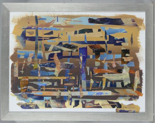 Arte Contemporanea - &quot;Composizione Astratta&quot;. Firmato.