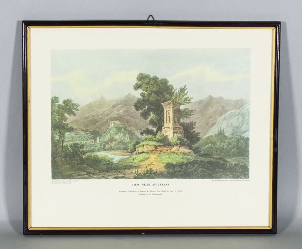 &quot;View of Avigliana with ruins&quot;