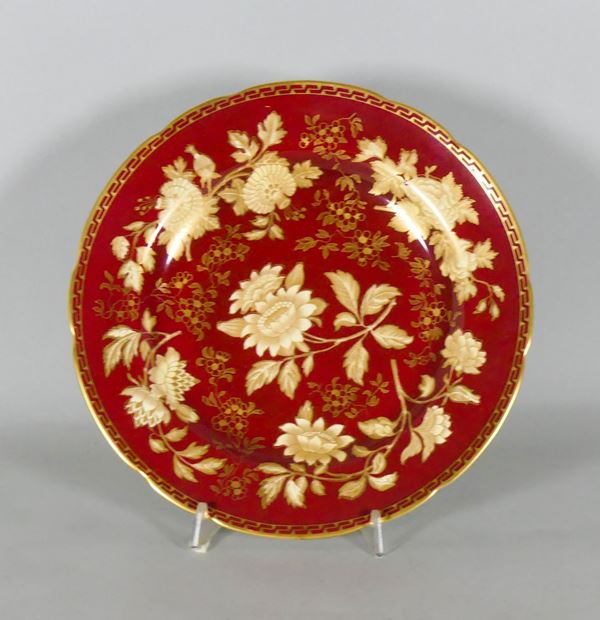 Wedgwood red porcelain plate