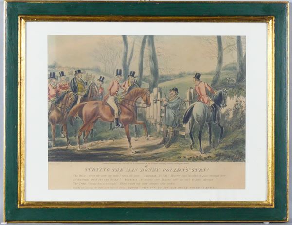English color print &quot;The walk of the knights&quot;