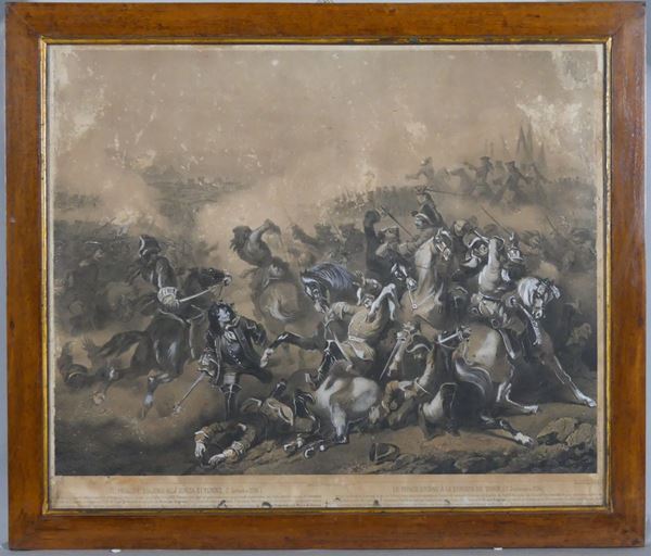 Fotolitografia &quot;Il Principe Eugenio alla difesa di Torino&quot;