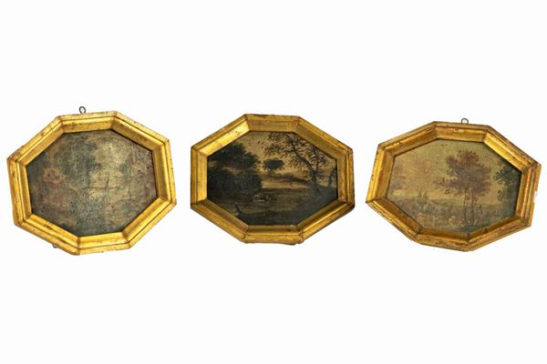 Pittore Italiano Fine XVIII Secolo - &quot;Landscapes&quot;