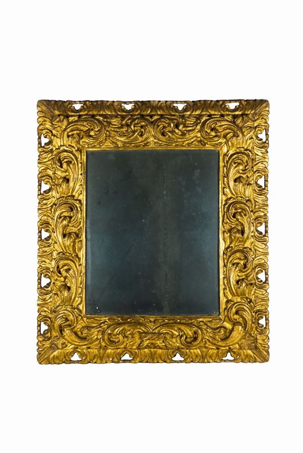 Emilian mirror of Louis XV line in gilded wood