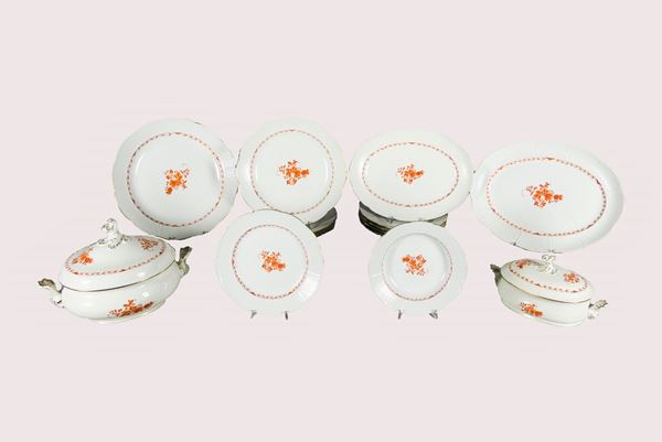 Remnant of service of Meissen porcelain plates (17 pcs)