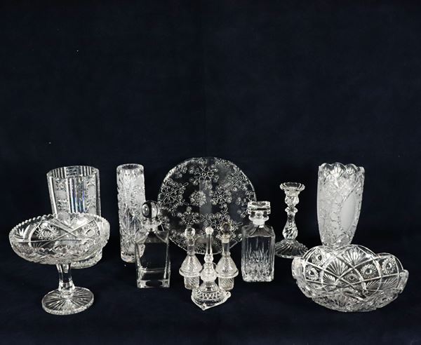 Crystal lot (10 pcs)  - Auction Timed Auction - Antiques, Furniture, Paintings from the 17th to the 20th Century, Silver, Various Meissen and Ginori Porcelains, Icons, Bronzes, Miscellaneous - Gelardini Aste Casa d'Aste Roma
