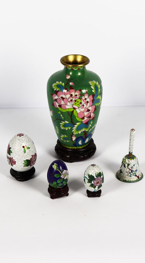Lotto Cinese in smalto cloisonn&#232; (5 pz)