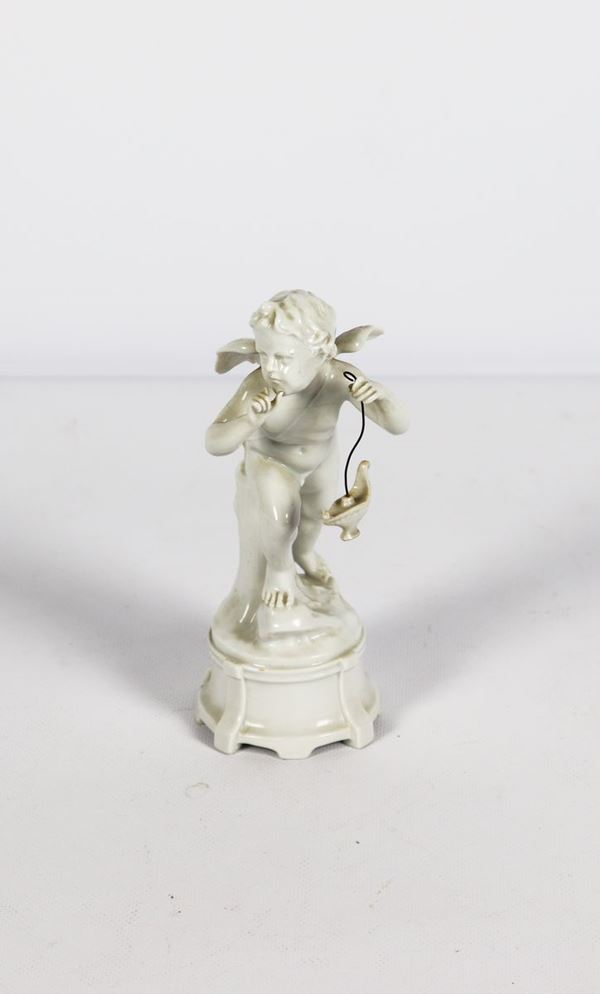 Capodimonte porcelain figurine &quot;Putto with lantern&quot;