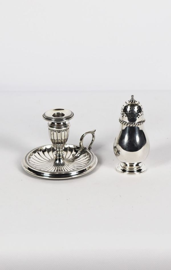 Lot in silver metal (2 pcs)