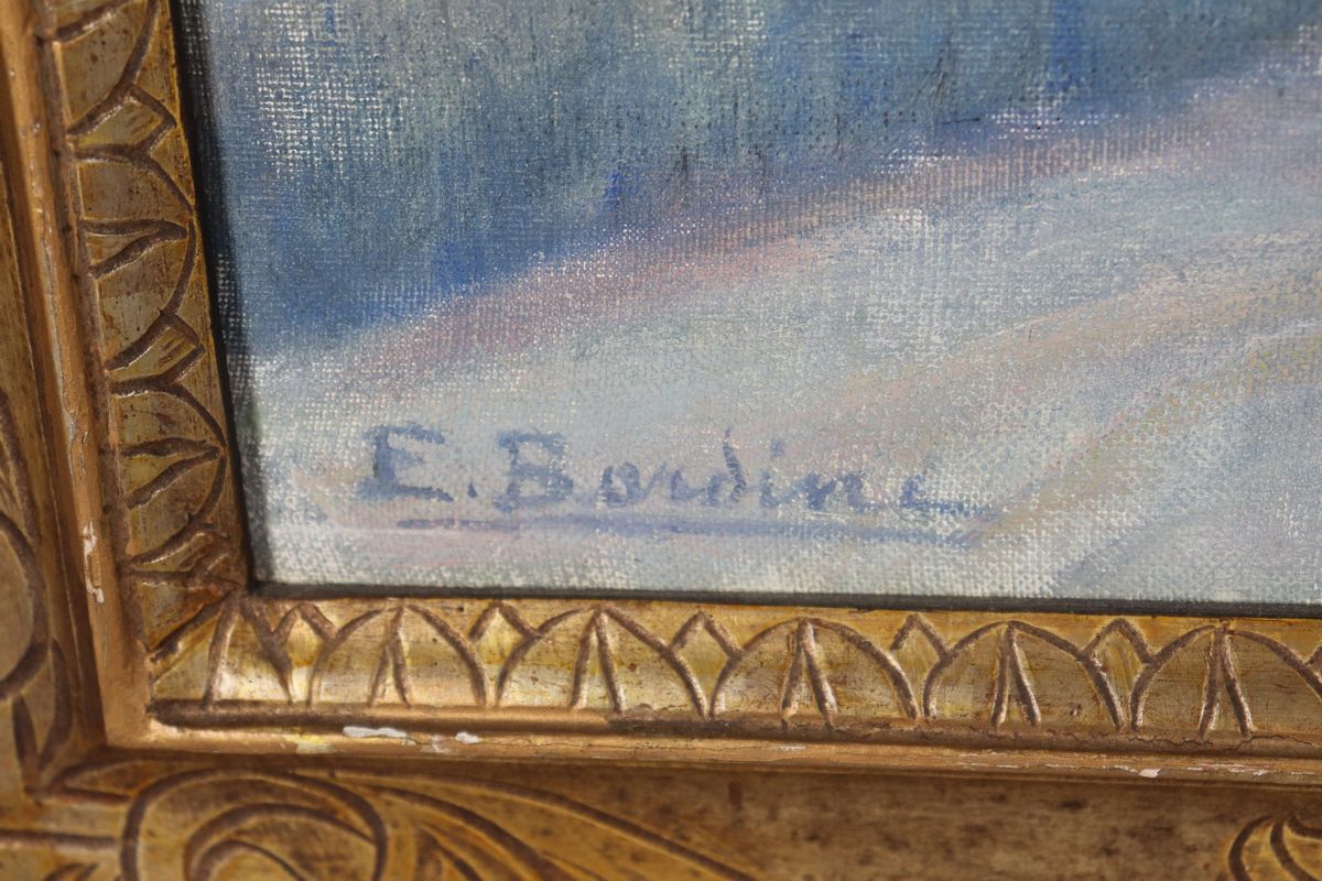 "Paesaggio con veduta panoramica e l'Arno" dipinto ad olio su tela