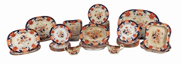 English Victorian earthenware set (62 pcs)
