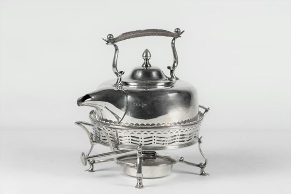 Sheffield English Victorian teapot with spirits pot