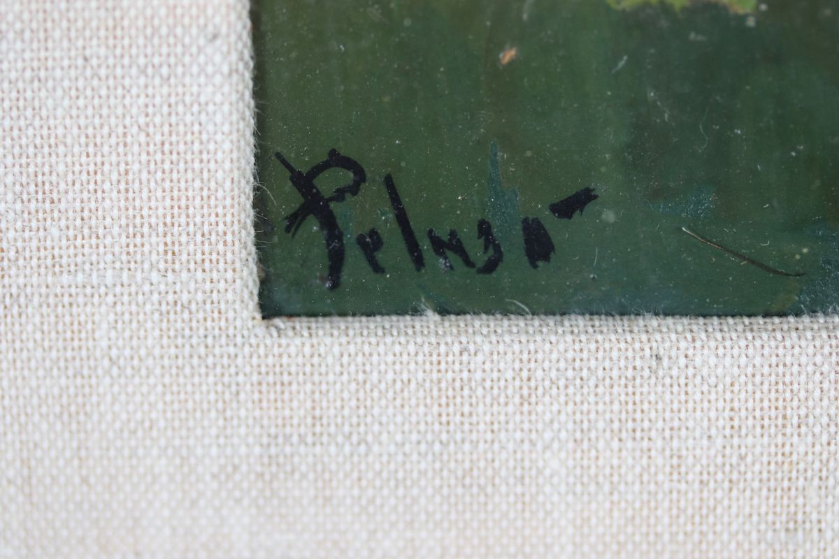 "Ballo in maschera a Casamicciola". Firmato. Dipinto ad olio su compensato