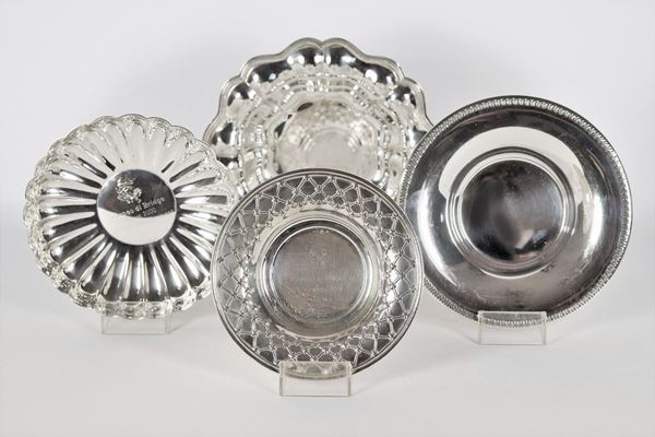 Four small centerpieces in silver 710 gr