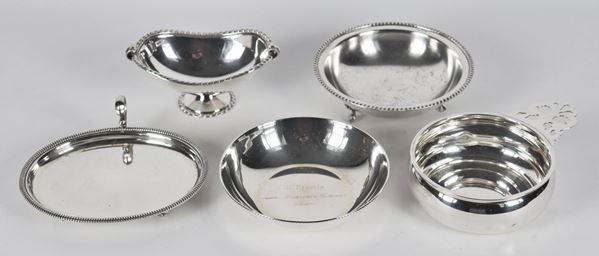 Lotto in argento (5 pz) gr 760 