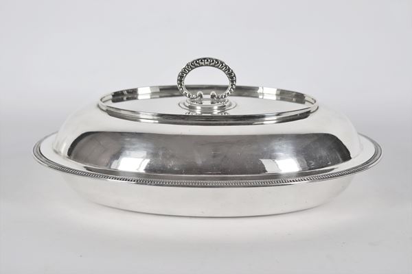 Oval vegetable dish in silver gr 1320