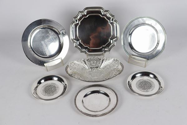 Lotto in argento (7 pz) gr 700