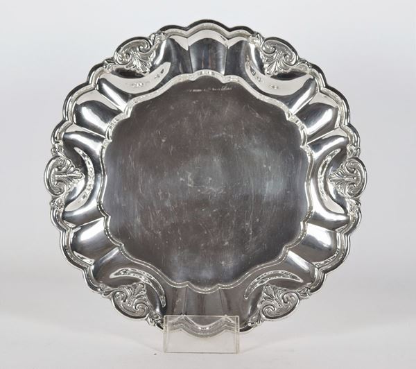 Centrotavola tondo in argento gr 330