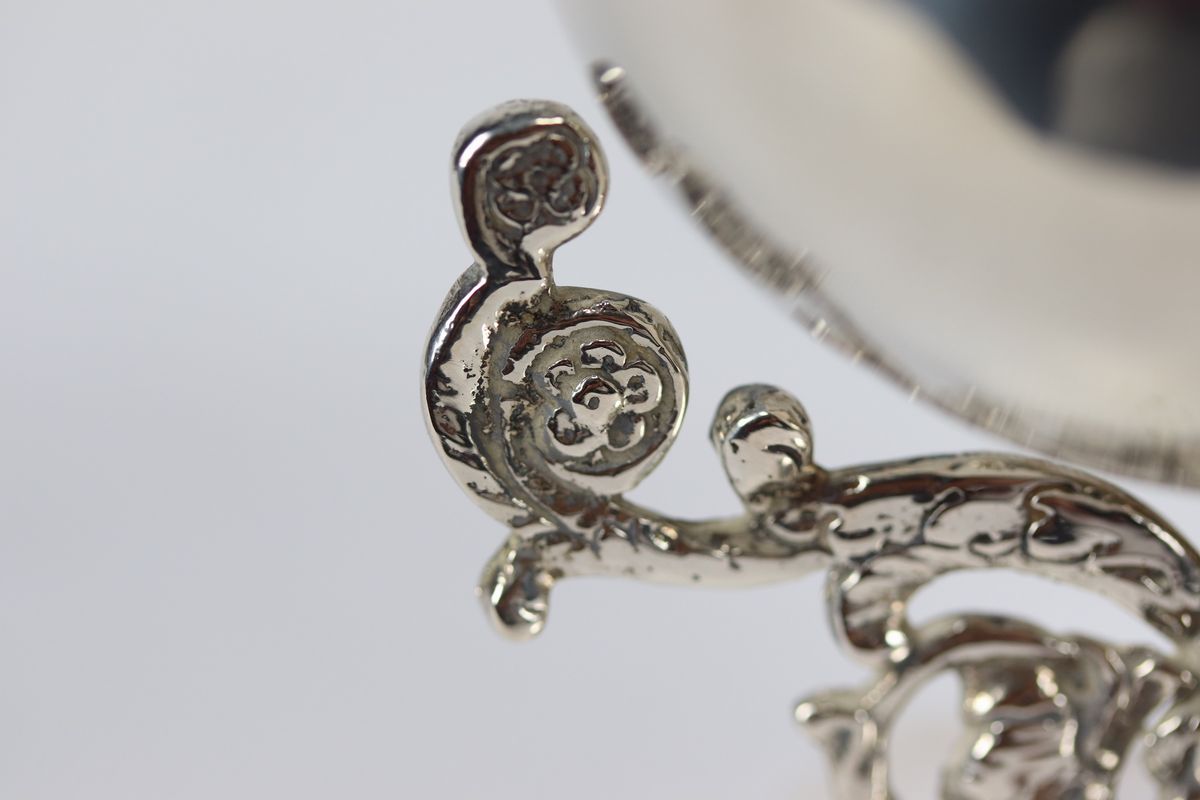 Coppia di antiche saliere romane in argento gr 260