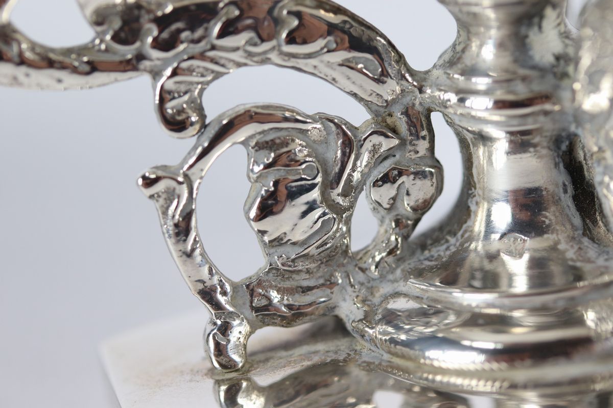 Coppia di antiche saliere romane in argento gr 260