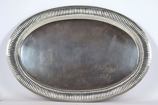 Grande vassoio ovale in argento Sterling Tientsin Yeching gr 4640