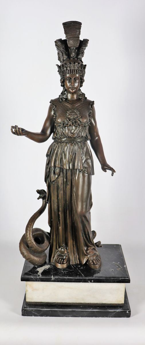Grande scultura in bronzo 'Athena'