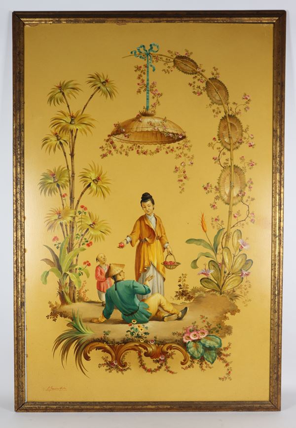 Eulalio Mata Garcia - &quot;Chinese Allegory&quot;. Signed, painted in oil