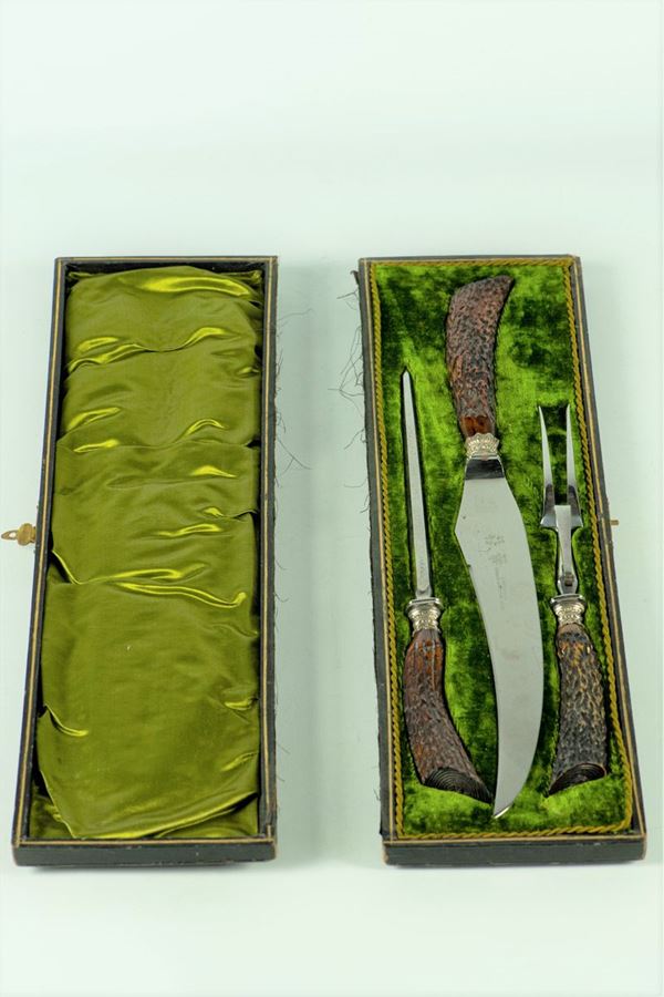Set of three sheffield roast cutlery