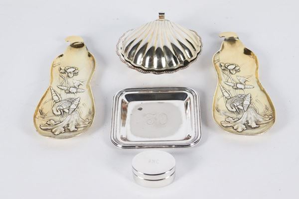 Lot in silver metal (5 pcs)