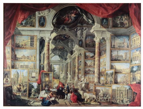 Grande stampa a colori &quot;Vedute di Roma antica&quot;