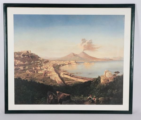 Color print &quot;View of the Gulf of Naples with Vesuvius&quot;