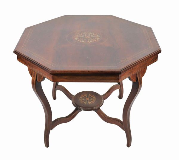 English walnut center table