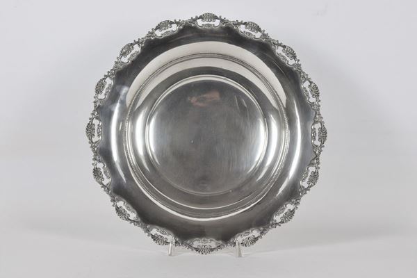 Fruttiera tonda in argento gr. 380
