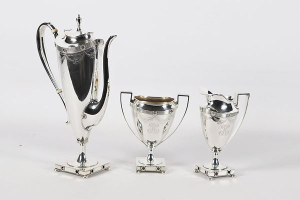 Servizio da t&#232; in argento Sterling 925 Argentiere Theodore B. Starr - New York (3 pz) gr 1060
