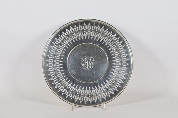 Dessert plate in 925 Sterling silver 340 g